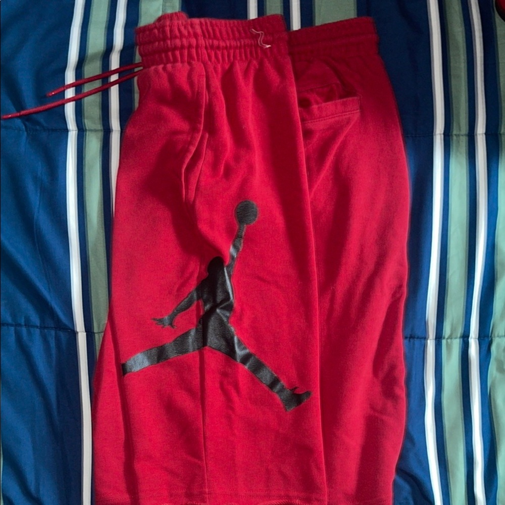Jordan Athletic Shorts Red and Black